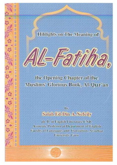 highlights on the meaning of al fatiha